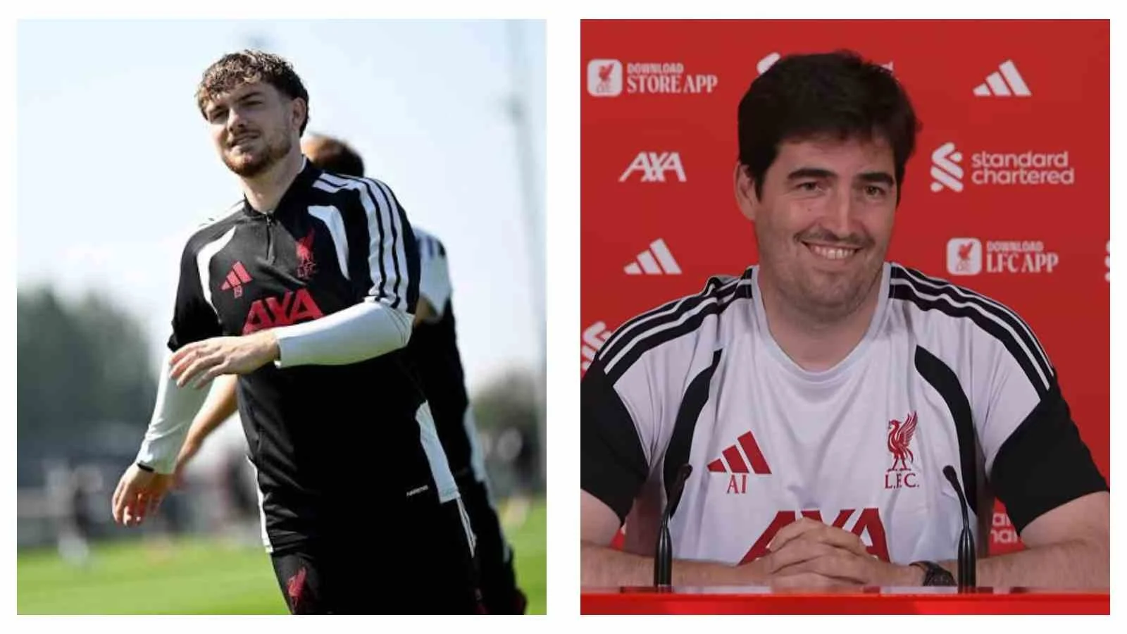 liverpool+star+harvey+elliot+and+head+coach+andoni+iraola