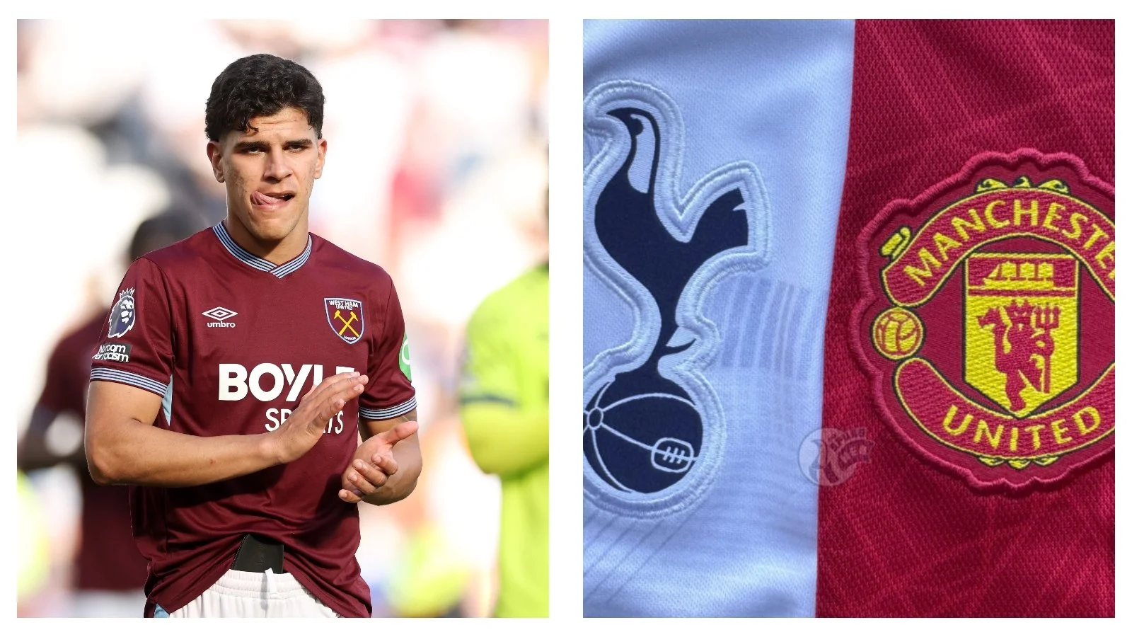 mateus+fernandes+and+tottenham+&+man+utd+logos